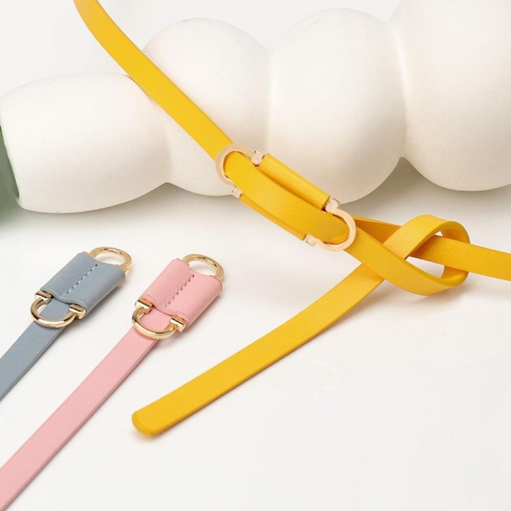 PU Leather Slim Belt Thin Dress Belt Simple Waist Belt  Women Accessories