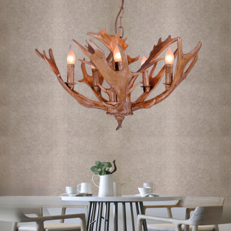 Antler Chandelier Vintage Restaurant Clothing Store Creative Personality Living Room Cabin Chandelier