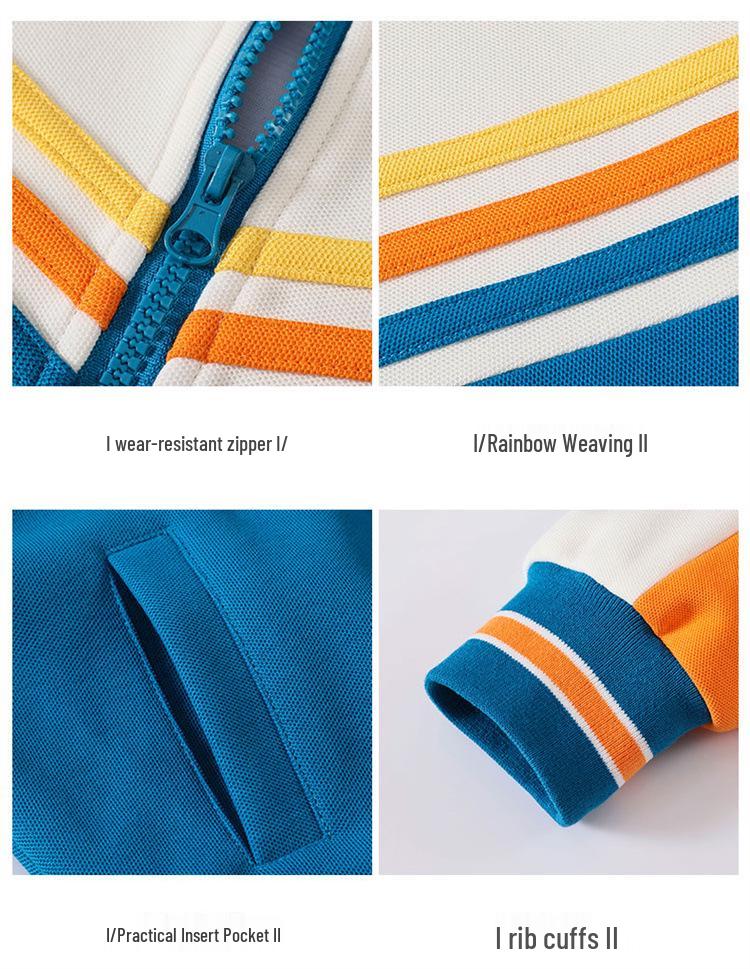 First-Grade Spring & Autumn School Uniform Set: Kindergarten Sportswear, Three-Piece