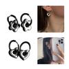 Eye Catching Hoop Earrings Stainless Steel Plum Blossom/Star/Moon/Heart Earring