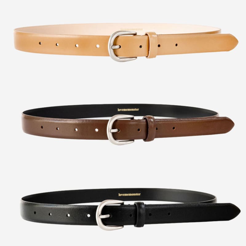 

LOVE ME MONSTER Базовый кожаный ремень_3ЦВ (L234MBT010) BLACK