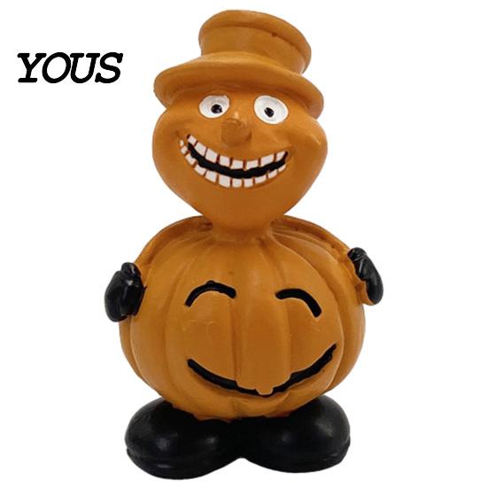 Eco-friendly Halloween Decor Pumpkin Figure Ornaments, Hand-Painted Resin Decorations with Unique Hand-painted Figures Expressions, Figurine