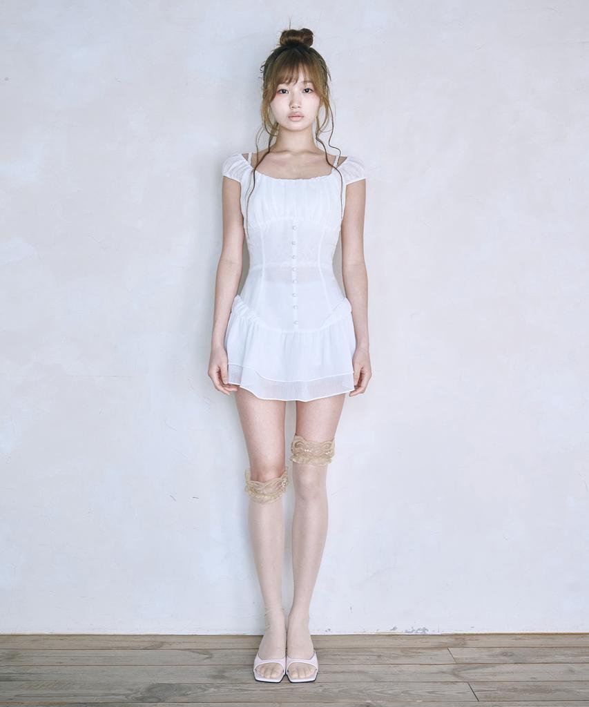 Leijeumiya Nymph Sasha Mini Dress [White]