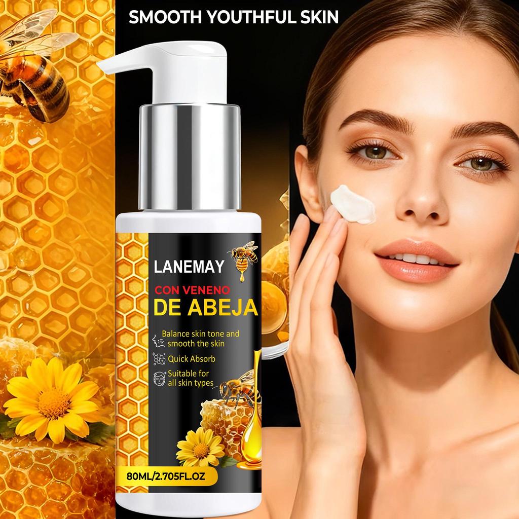Bee Venom Facial Cream-Moisturize, Smooth Brighten Skin, Create A More Even-looking Skin Tone-Suitable For All Skin Types, 80g