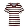 Damen Kurzarmshirts V-Ausschnitt Print Tops Freizeitoberteile Basic Tees Bluse Lockere Oberteile