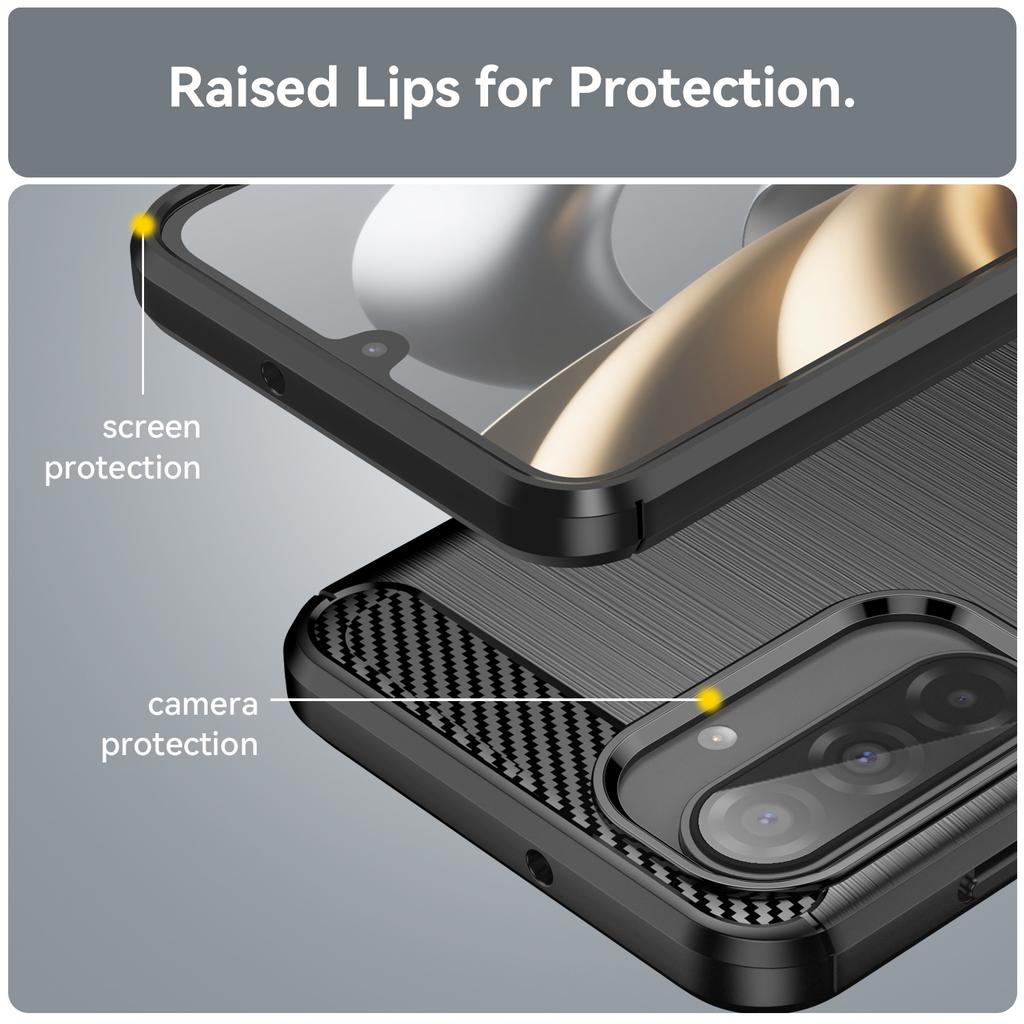 WANLONFENG LS Series For Samsung Galaxy A17 Case with Screen Film,Large Lens Hole Brushed Texture TPU Phone Cover