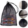 Black Laundry Bag Nylon Mesh Pouch New Drawstring Storage Pouch Bag
