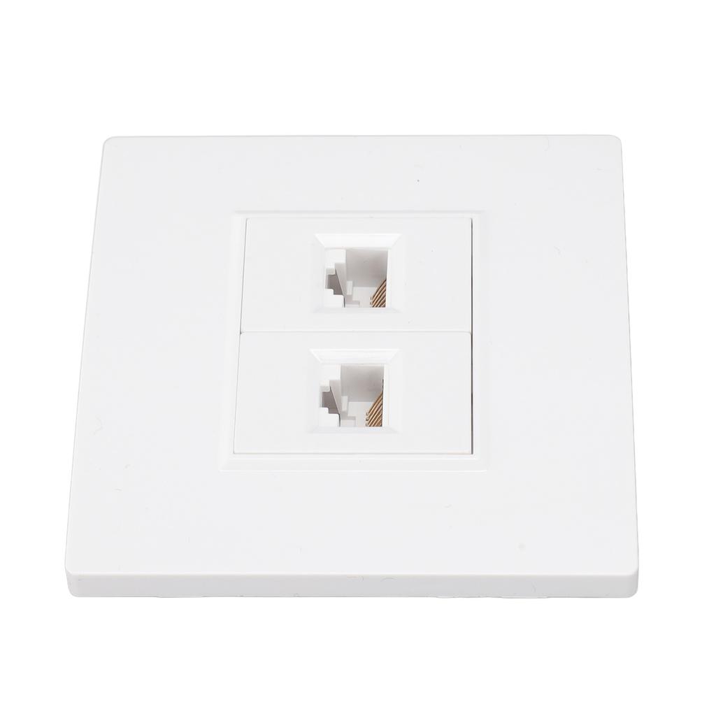 2 Port Cat 6 Ethernet Veggplate Avtakbar hunn- til hunn Ethernet Keystone-veggplate for Cat5