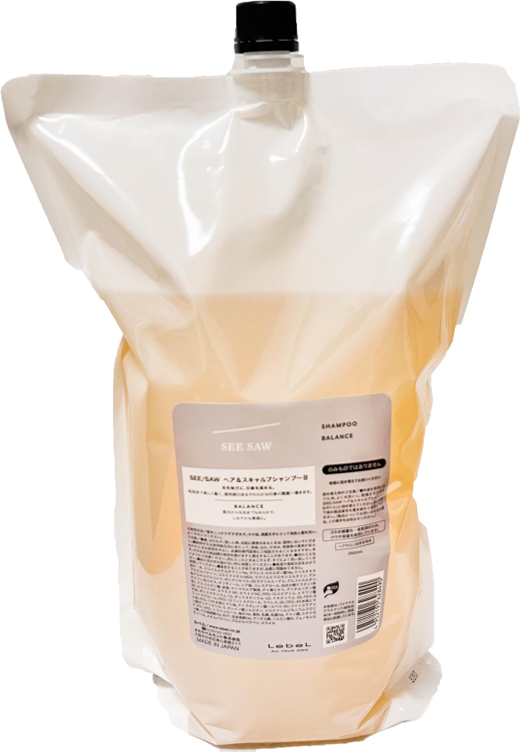 

Lebel Seesaw Hair Scalp Shampoo B 2500 мл SEE/SAW & (Пополнение)