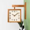 Wall Clock Elegant Creative Compact Double Sided 360 Degree Rotation Home Decoration for Office Hotel Classroom Bedroom Home
