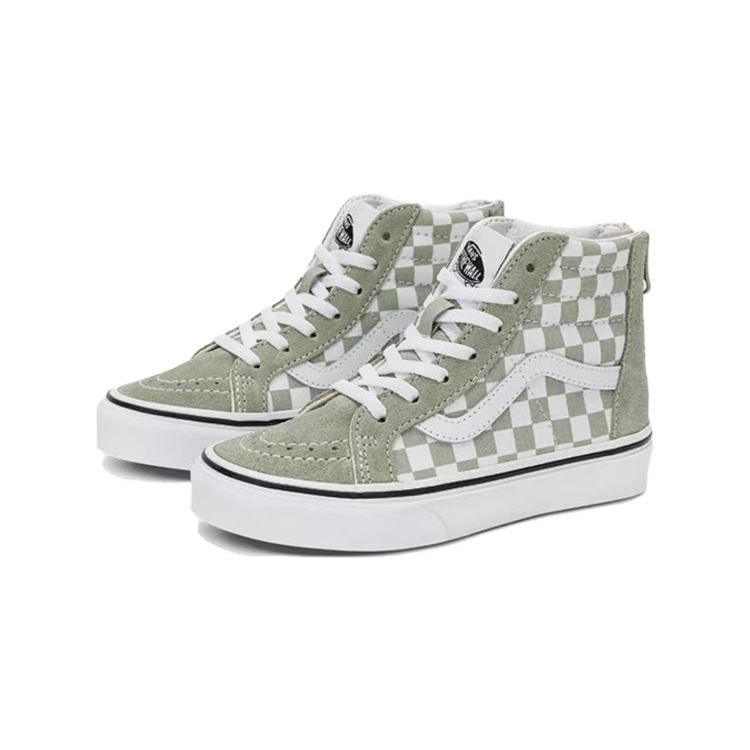 Vans Sk8 Comfortable Durable High-Top Kids Skate Shoes Kids Sneakers Green VN0A4BUXUDP