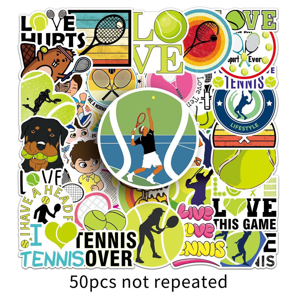 50 Tennis Graffiti Personalized Sports Creative Guka DIY Skateboard Suitcase Stickers Waterproof
