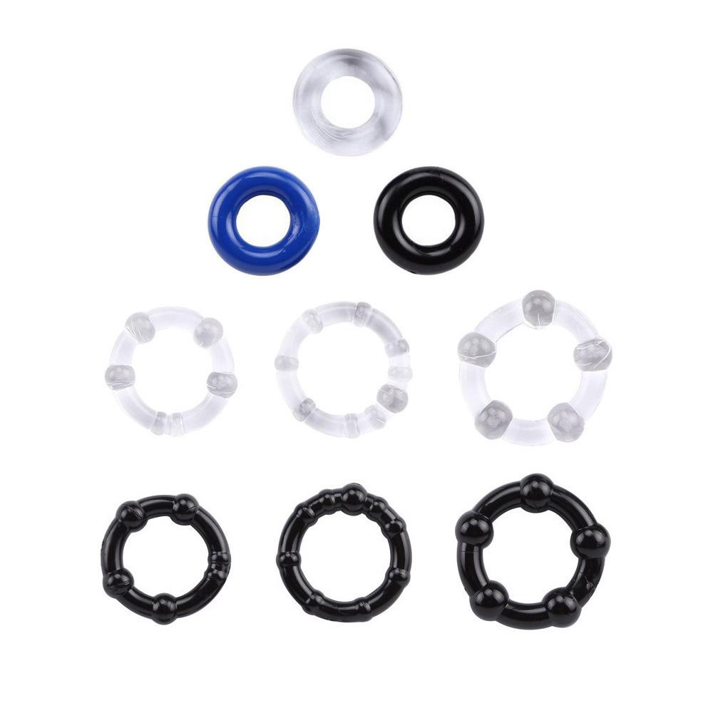 Men's Horseshoe Ring Three Colors Delay Ring Sexy Lantern Ring Smooth with Beads Three Optional Adult Sex Product