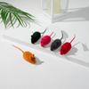 Interactive Sound Plush Rubber Vinyl Mouse Pet Cat Realistic Sound Toys Flocking Mouse Funny Cat multi-Colors Pet Toys