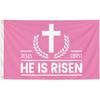 Jesus Christ He Is Risen Flag 3x5 Feet Flag Funny Poster Durable Man Cave Wall Flag with Brass Grommets This Beautiful Entertaining Banner Flag for