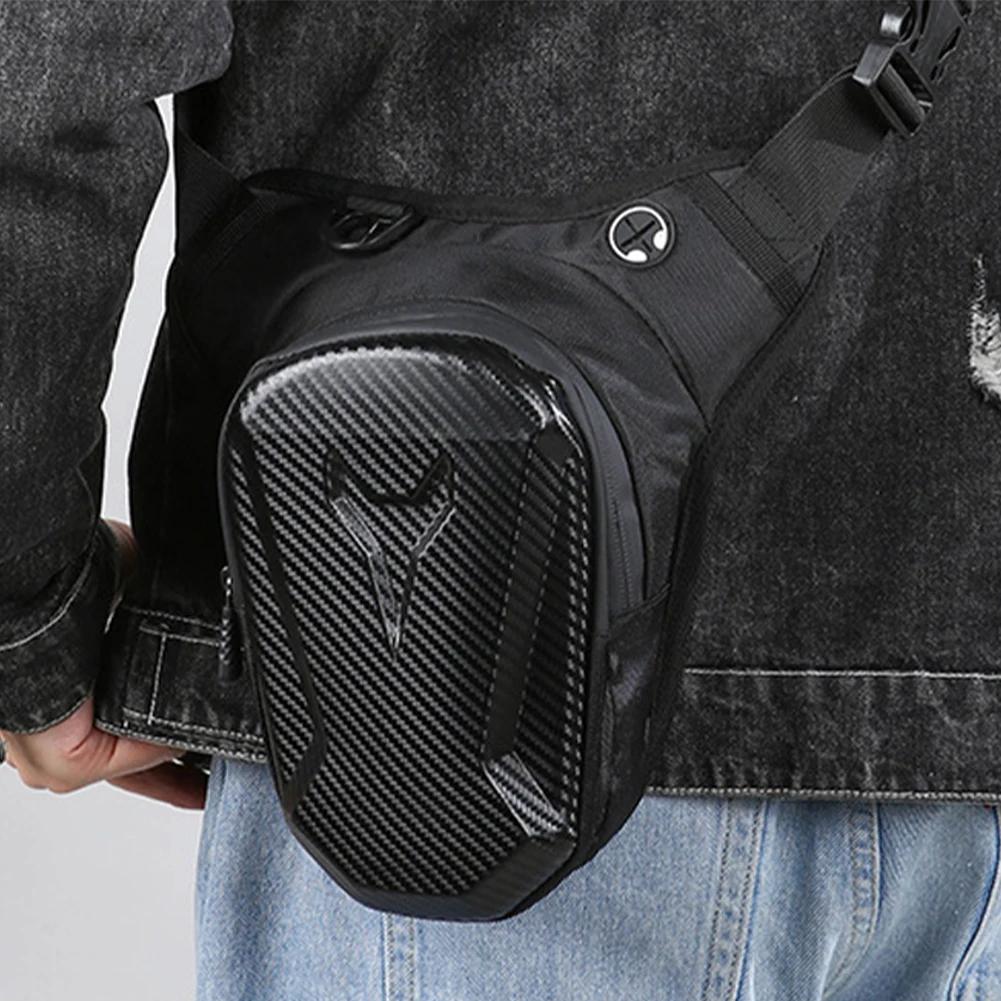 1 Stück Schwarze Motorrad-Beintasche Wasserdichte Fahrer-Hüfttasche Radfahren Fahrrad Crossbody-Tasche Motorradzubehör Männer Aufbewahrungsrucksack