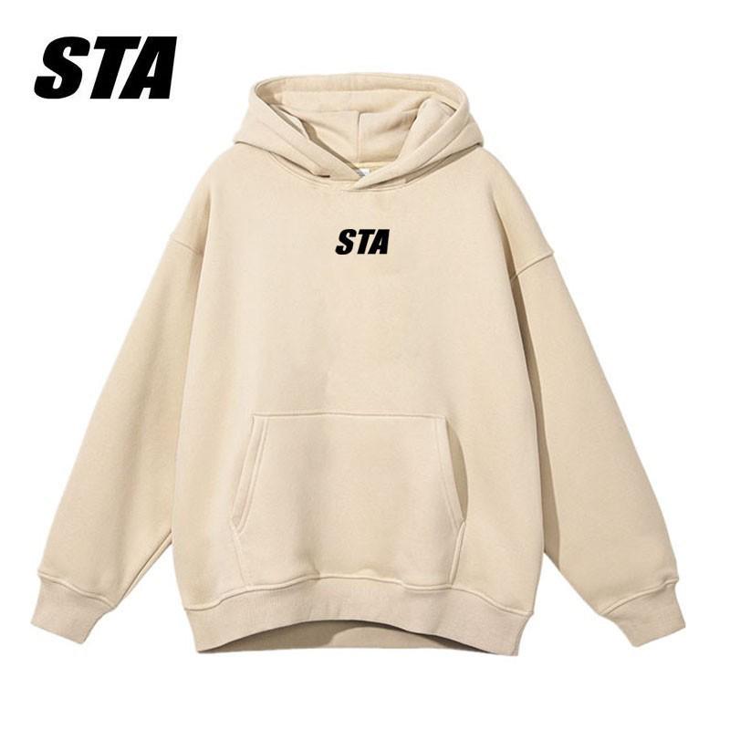 Unisex Hooded Sweatshirt by STA, Trendy American Brand, Loose Fit, Available for Spring and Autumn.