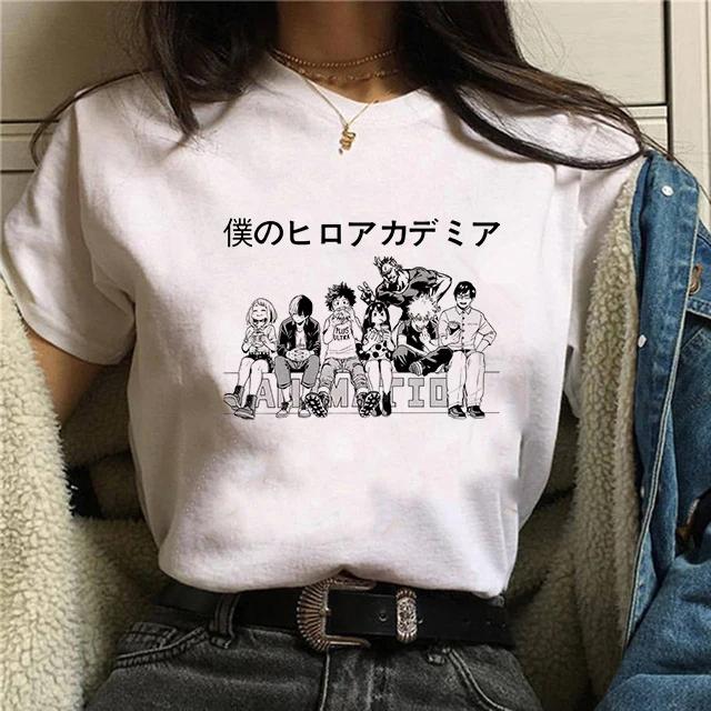 Manga Cute My Hero Academia Anime T Shirt Women Boku No Hero Academia T-shirt Bakugou Himiko Toga Tees Anime Deku Tshirt