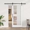 vidaXL Sliding Door with White Hardware 78x202 Cm Solid Wood 3332328