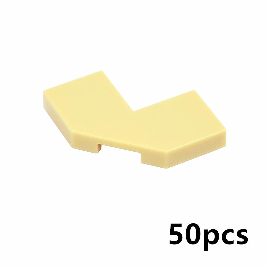 50Pcs Smooth Particles 27263 2x2 Flat Tiles Corner Building Blocks Parts DIY Enlighten Bricks Assembles Education Kid Toys
