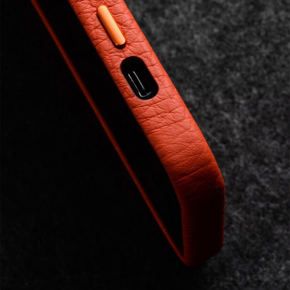 MELKCO Für iPhone 15 Pro Max Hülle Kratzfestes Echtes Rindsleder+PC Magnetische Handyhülle