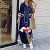 BITCED Fashion Long Sleeve POLO Neck  Casual Dresses