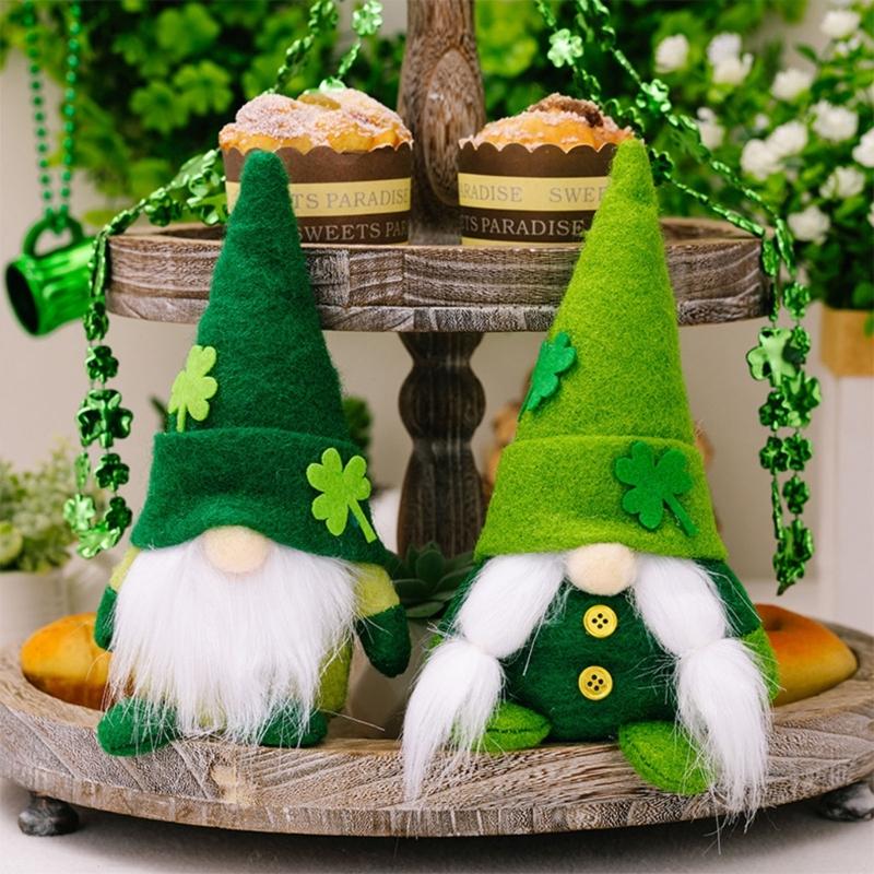 Patrick Day Gnome Decorations Handmade Gnome Ornament, Handmade Gnome Gift for Kid Adult Patrick Day Festival
