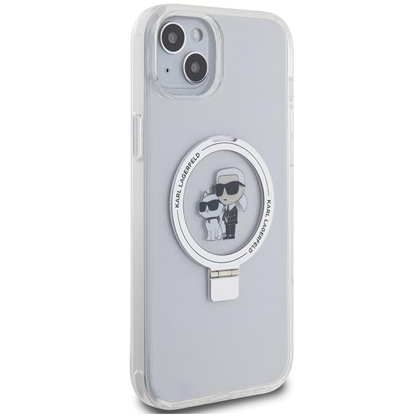 Karl Lagerfeld KLHMP15MHMRSKCH iPhone 15Plus / 14 Plus 6.7" White/white Hardcase Ring Stand Karl&Choupette MagSafe