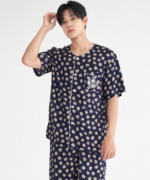 

[May Flower] Teddy Bear Short Sleeve Rayon Pajama Set [Shipped from Korea] 100% Authentic 100-105