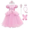 IBTOM CASTLE Princess Dress Children Cosplay Girls Costume One Piece Girls Costume Disguise Event Birthday Party Christmas Halloween Present Cultural
