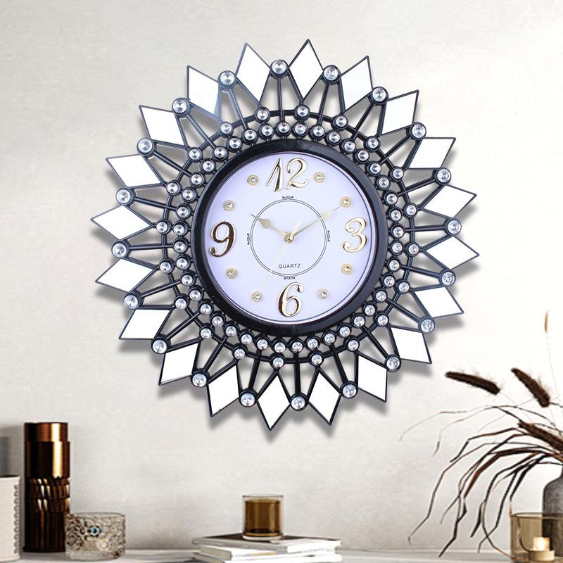 New Style Mirror Silent Desk Clock Fashionable Living Room Ornament Clock Creative Decorative Clock Bedroom Quartz Wall Clock