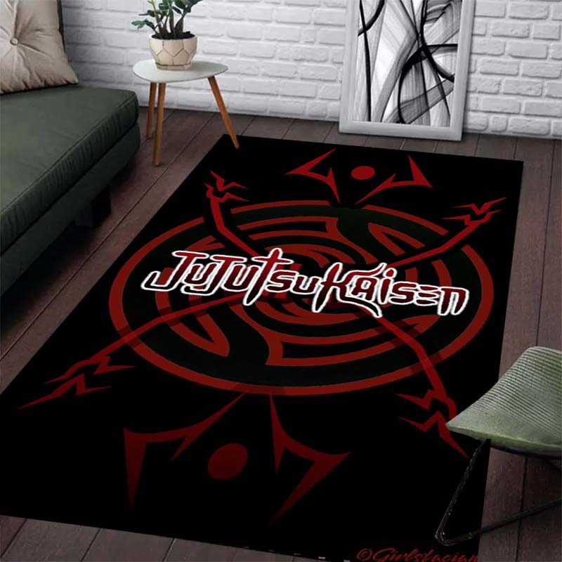 Jujutsu Kaisen Pattern Carpet - Anti-slip Kitchen and Outdoor Carpet, Home and Bedroom Decoration, Birthday Gift
