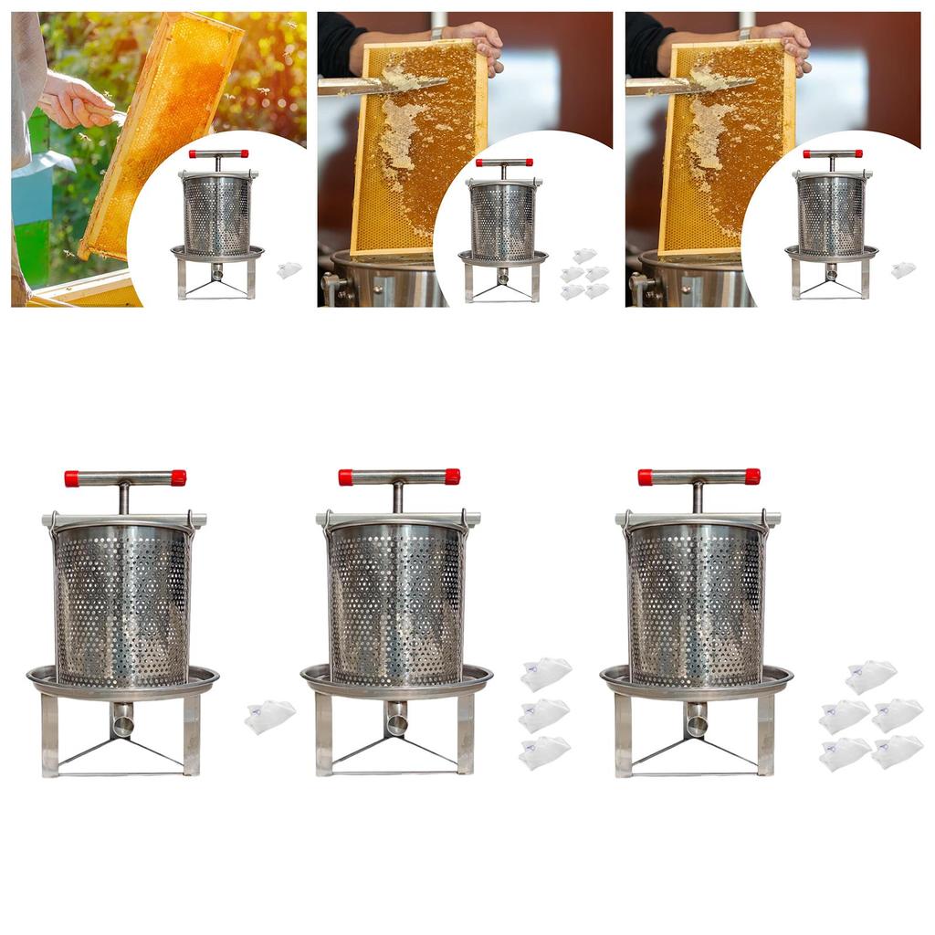 Pressa per Miele Base Stabile con Sacchetto Filtrante Pressa Frutta Leggera per Olio d'Oliva Succo Verdura Uva Vinaccia