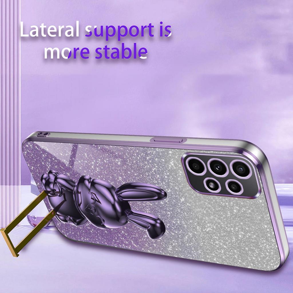 For Samsung Galaxy A72 4G/A72 5G Cell Phone Case Stylish Cartoon Rabbit Pull-out Kickstand Cover