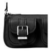 MICHAEL KORS Zoe Zoe Logo Zip Closure Calf Leather Handbag Small Women's Black