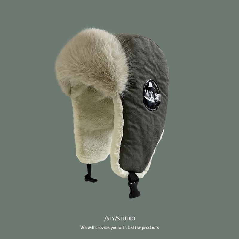 Imitation Kaninchenfell Donnerhut Damen Wintermode Hundert Leute Verdickt Warm Ohrenschutz Ski Fliegermütze Herren