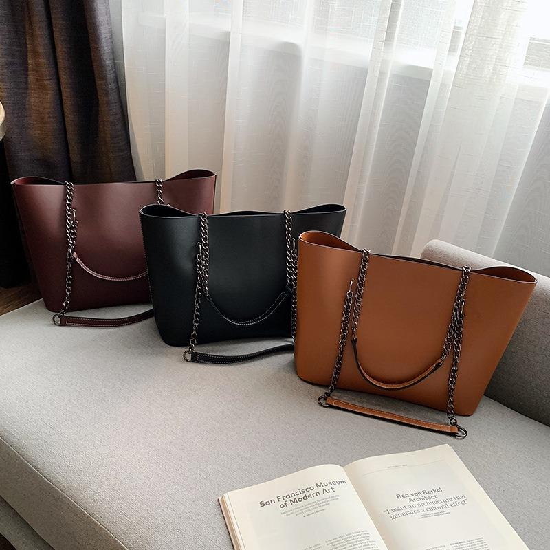 Bag Women's Large-capacity New Korean Version of Foreign Style Chain Tote Bag Summer Fashion Versatile Portable Shoulder Bag