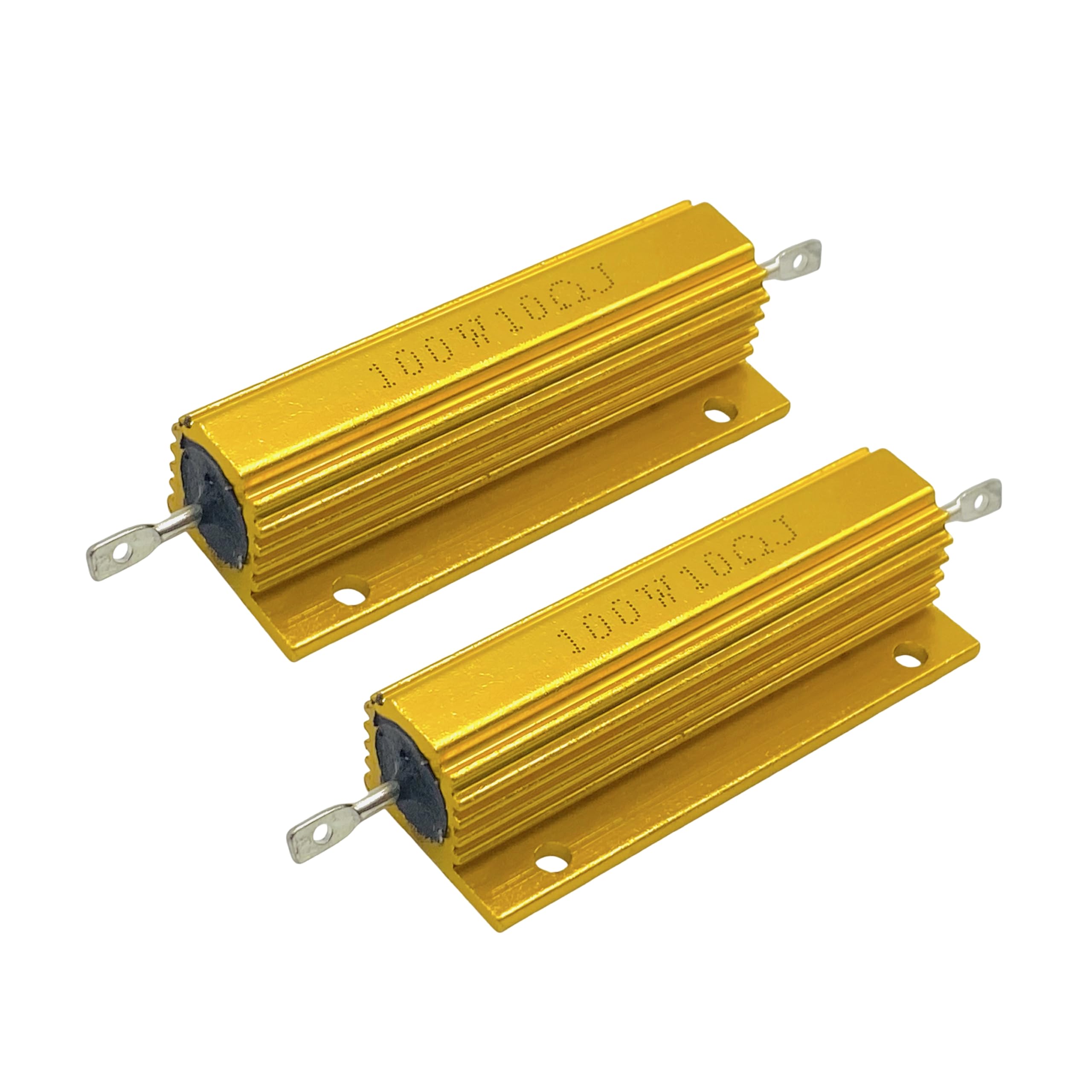 

Metal Clad Resistor Winding 100W Amplifier Dummy Load LED Anti-Hyper PCB Aluminum Shell Housing (2 Pack, Aluminum, 10 Ohm) 10 ohm