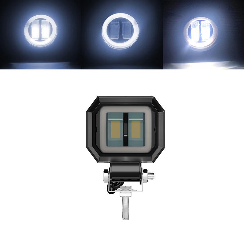 3 Inch Work Led Light Bar Square Car Headlight For Moto Jeeps SUV Off Road Angel Eyes Driving Lights Motorcycle Car Accessories