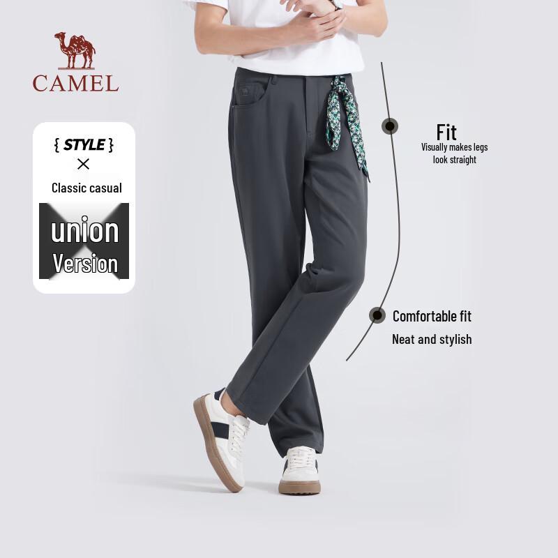 CAMEL Men's Spring/Autumn Elastic Straight-Leg Casual Pants M14CD05618