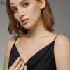 BAMOER Silver Invisible Chain Necklaces Pendants Rhinestone Choker Necklaces Transparent Fishing Line Collier Femme SCN332