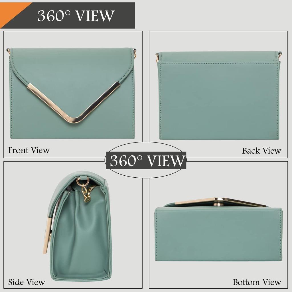 Dámská dívčí kabelka crossbody s klopou do V a zlatým řetízkem