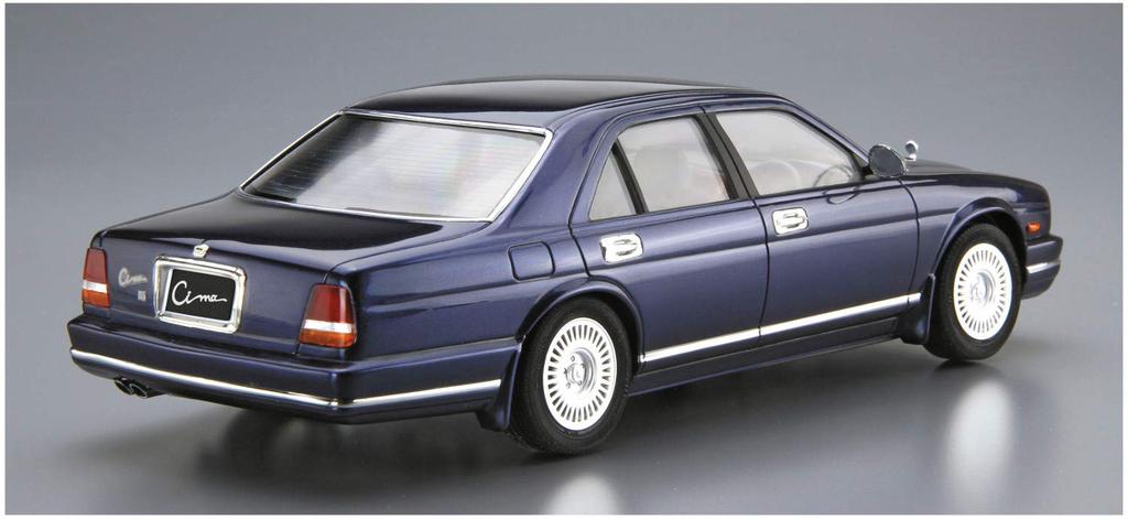 Aoshima Bunka Kyozai The Model Car Series Nissan Y32 Cima Type III Limited L AV 1991 Plastic Model 1/24 No.122