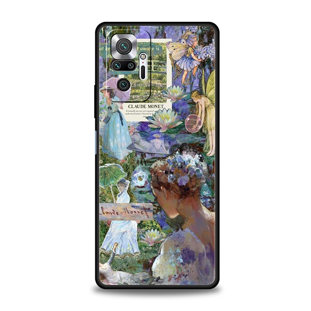 Claude Monet Art Phone Case For Xiaomi Redmi Note 14 13 5G 10 11 12 Pro Plus 4G 14C 13C 12C 10C Black Cover