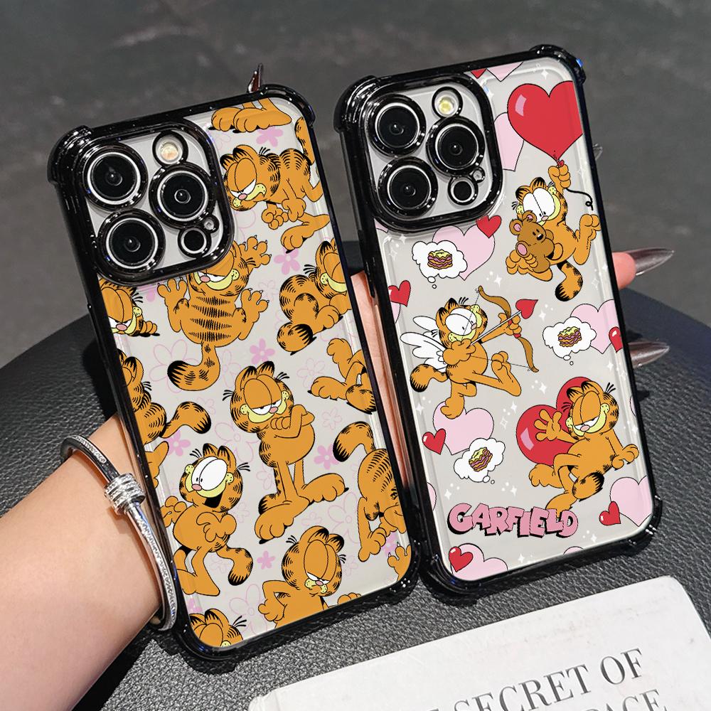Cartoon Cat Garfields Phone Case for Xiaomi Redmi Note 15 14 13 12 14C 13C 12C 10C Pro Plus 4G 5G Anti-drop Transparent Cover