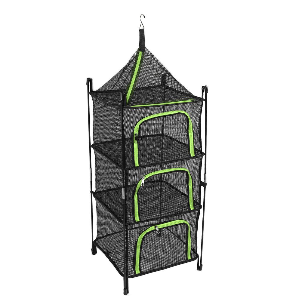 Hanging Drying Mesh Foldable 4 Layer Multifunctional Thickened Hanging Mesh Net for Clothes Fish