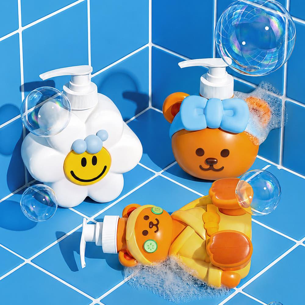 Wiggle Wiggle Liquid Soap Dispenser Refillable Pump Bottle (Bubbly Smile 700ml / Spa Time 300ml)