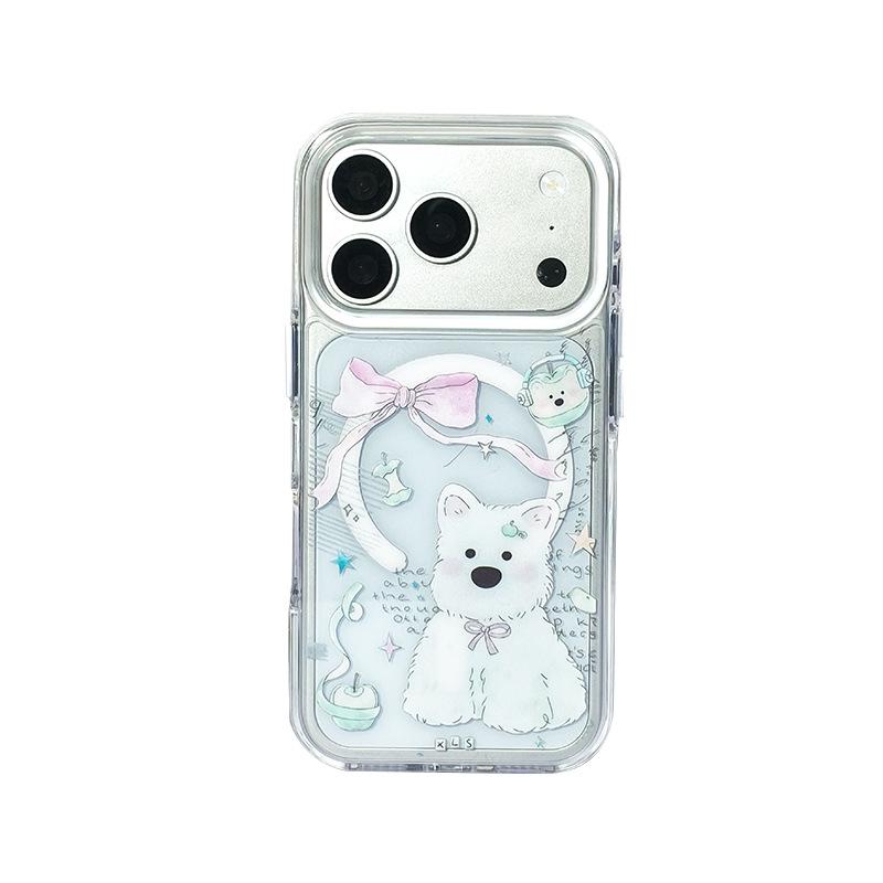 

Cartoon Magnetic Apple West Highland iPhone 17 Pro Max & 15 Transparent Case iPhone 13