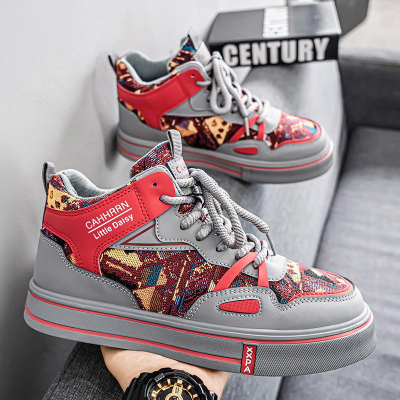 High-top board shoes autumn new outdoor leisure sports wear-resistant lightweight shoes