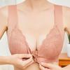 Cross-Border Sexy Lace Seamless Front Buckle Bra - Large Size, No Steel Ring, Beautiful Back Design